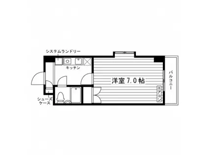 学生会館 グリーンヒル上福岡(1K/1階)の間取り写真