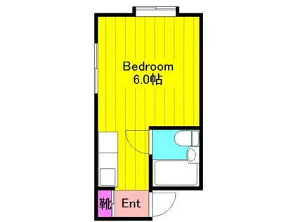 コーポヤング(ワンルーム/1階)の間取り写真