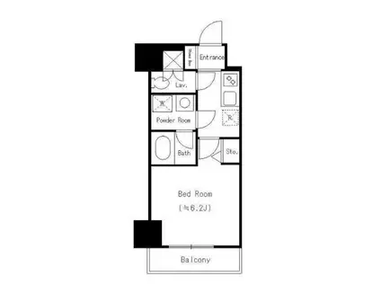 DORMOUSE FINE(1K/1階)の間取り写真