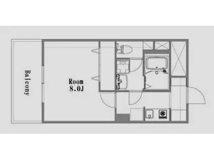 プランドールMK小倉(1K/4階)の間取り写真