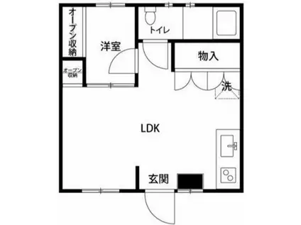 新井ビル(1LDK/1階)の間取り写真