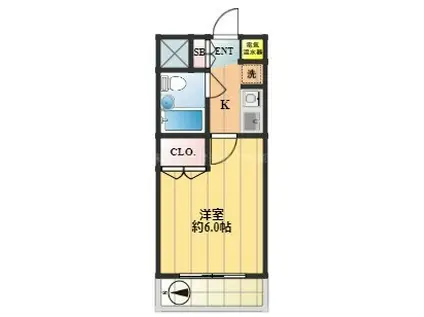 カサ・グランデ・蓮根(1K/2階)の間取り写真