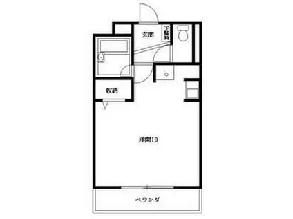 グリーンヒルイトウ(ワンルーム/3階)の間取り写真