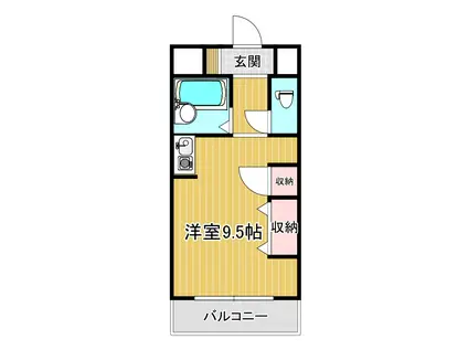 フロレスタ高次(ワンルーム/1階)の間取り写真