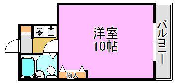 マンションプレザント(1K/3階)の間取り写真