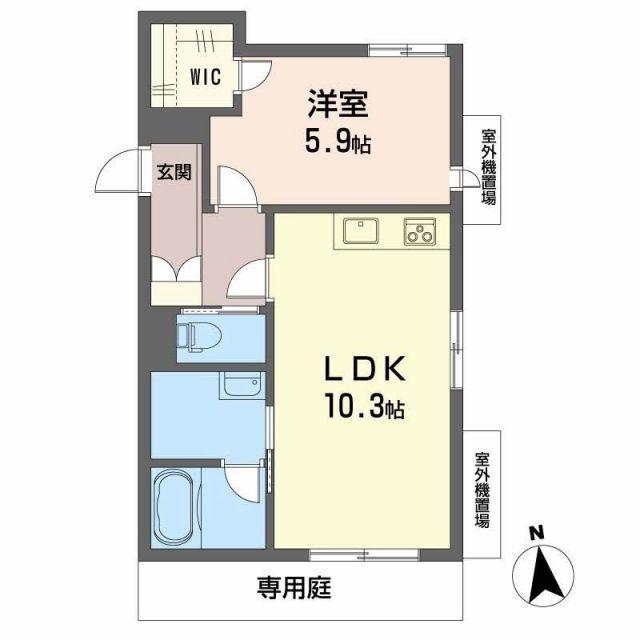 シャーメゾン街の灯(1LDK/2階)の間取り写真
