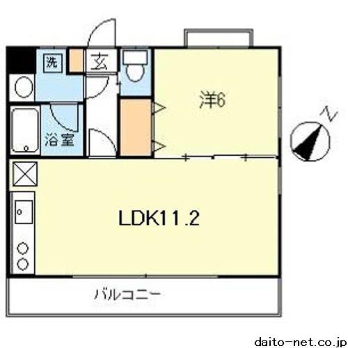 ベイシエ(1LDK/3階)の間取り写真