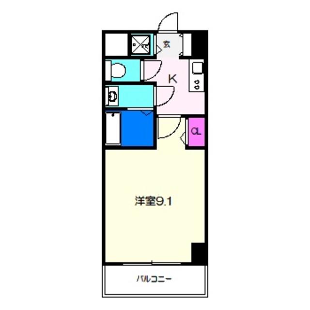 S-RESIDENCE堺BLAZE(1K/6階)の間取り写真