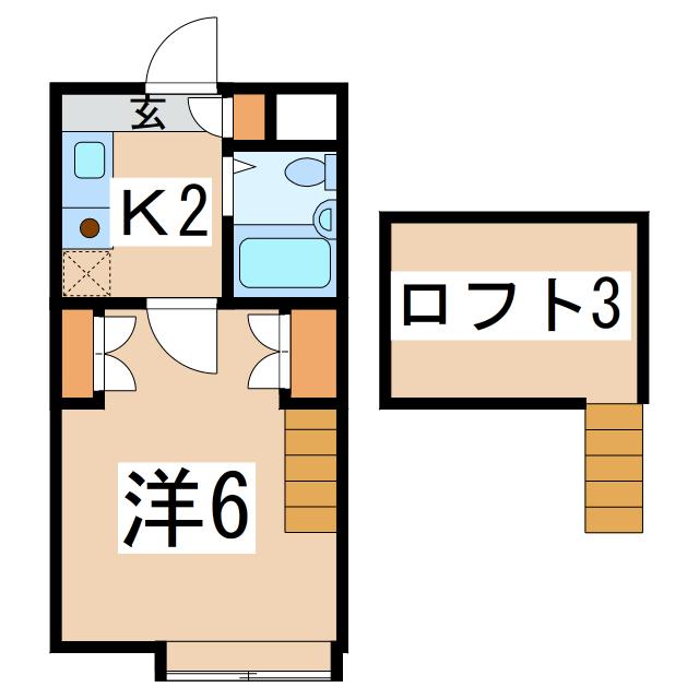 シティパレス諏訪II(1K/1階)の間取り写真