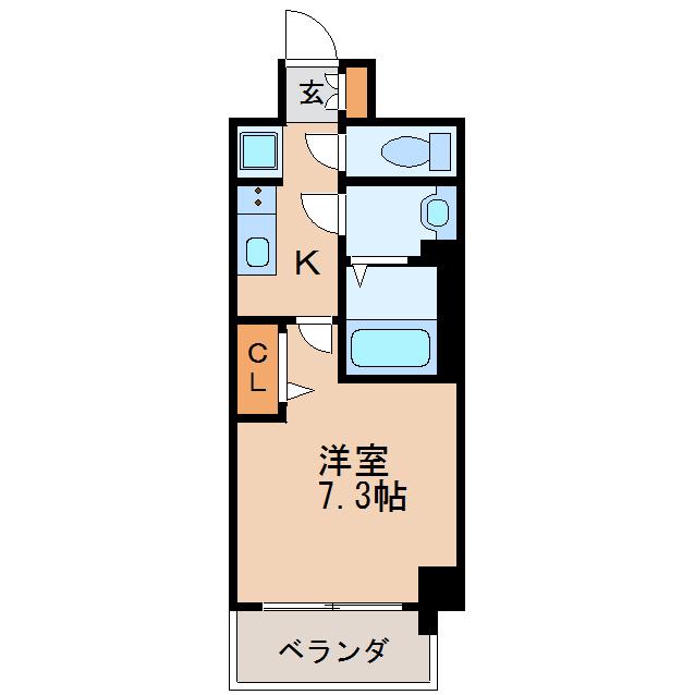プレサンス新栄リベラ(1K/6階)の間取り写真