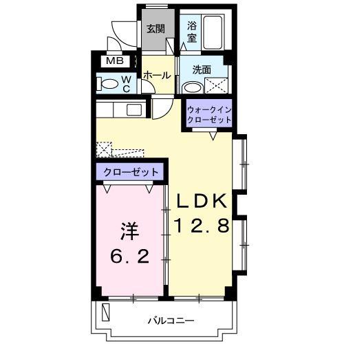 ラピスヨヘン(1LDK/1階)の間取り写真