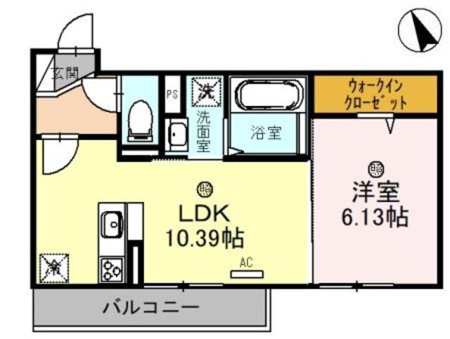 インヴィ―ト(1LDK/3階)の間取り写真