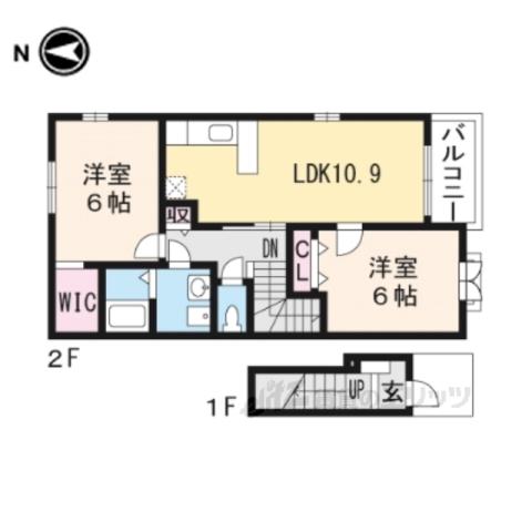 エクセレンス・Ⅱ(2LDK/2階)の間取り写真
