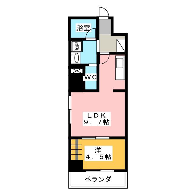 エミエール葵(1LDK/9階)の間取り写真