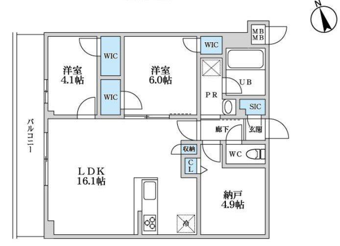 SーRESIDENCE富士見ヶ丘AFFORD(2SLDK/3階)の間取り写真