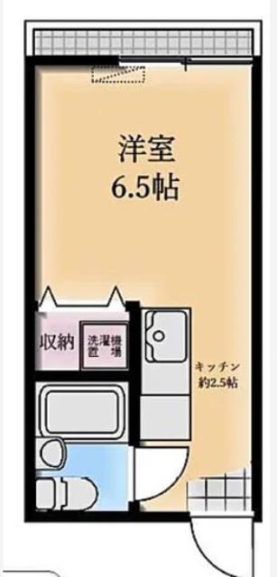 ユウキハイツ(ワンルーム/2階)の間取り写真