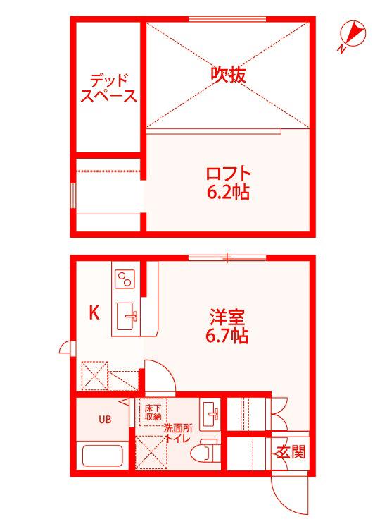 プリマ反町壱番館(ワンルーム/1階)の間取り写真