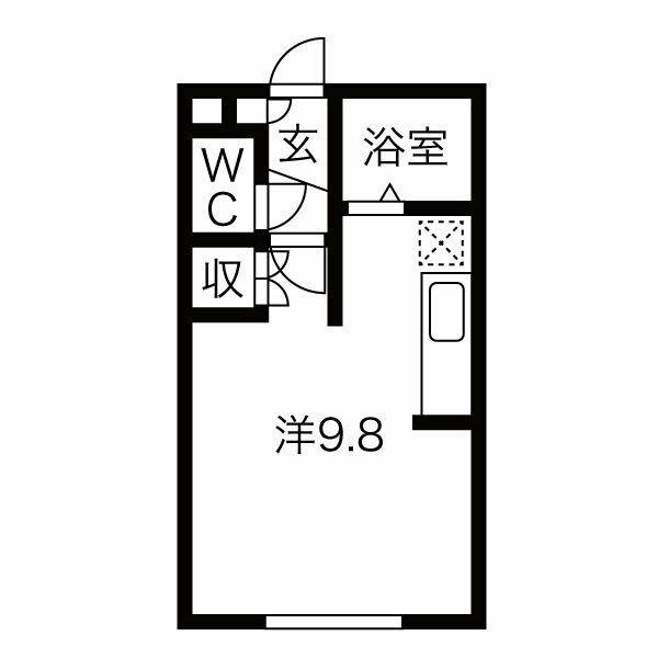 FCFARNEST篠路(ワンルーム/2階)の間取り写真
