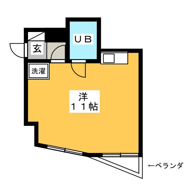 MKビル(ワンルーム/7階)の間取り写真