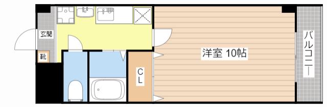 MY・LY・ANE(1K/6階)の間取り写真