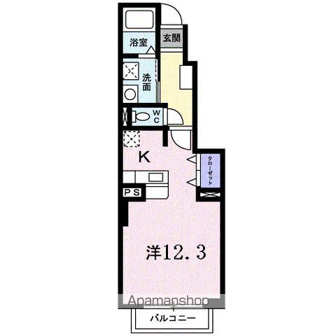 FEEL・大塚A棟(1K/1階)の間取り写真