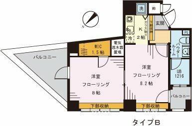 コンフォート東新宿(1LDK/3階)の間取り写真
