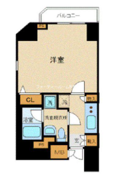 LEXE上野(1K/5階)の間取り写真