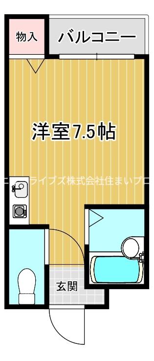エム アンド エム タチバナ(ワンルーム/2階)の間取り写真