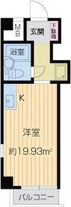 センターハイム大宮(ワンルーム/8階)の間取り写真