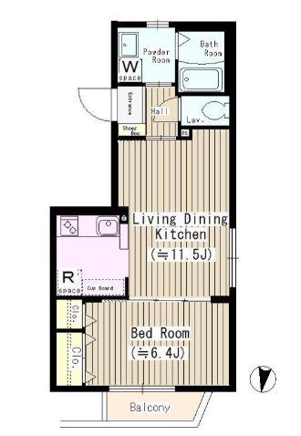 TOKYO FLAT(1LDK/5階)の間取り写真