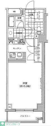プライマル大泉学園(ワンルーム/2階)の間取り写真