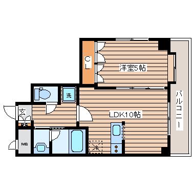 コージーコートこもれび館(1LDK/4階)の間取り写真