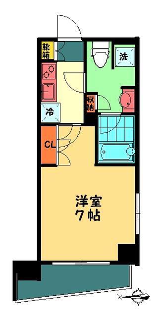 MALULANI南青山(1K/4階)の間取り写真