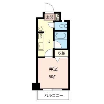 プログレス東映(1K/3階)の間取り写真