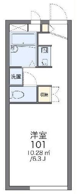 レオパレスメゾン(1K/2階)の間取り写真