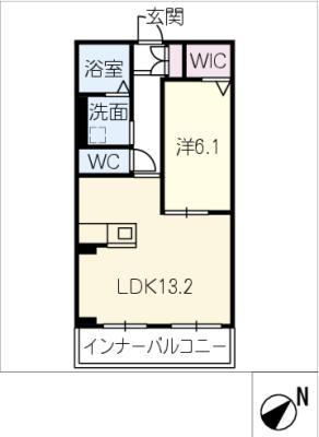 レジデンス高美(1LDK/2階)の間取り写真
