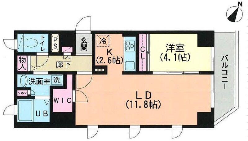 ヒルクレスト南大塚(1LDK/2階)の間取り写真
