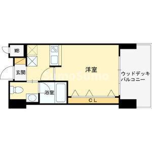 W.O.B.ROKKOHMICHI(1K/6階)の間取り写真