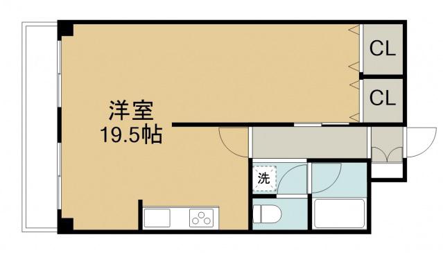 シャトー利休(ワンルーム/4階)の間取り写真