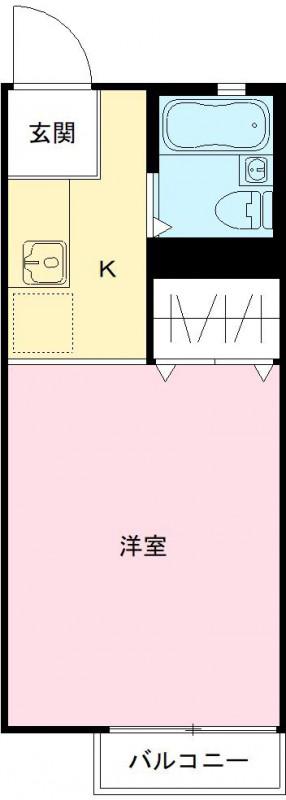 サンハイツ住田(1K/1階)の間取り写真