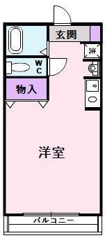 レジデンス遊園前(ワンルーム/1階)の間取り写真