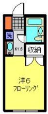 晴嵐マンション(1K/2階)の間取り写真