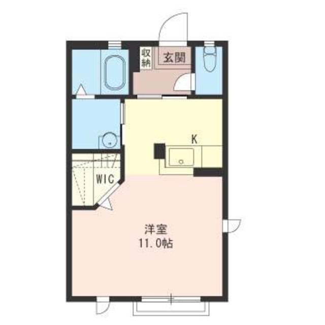 グランドソレイユ(ワンルーム/2階)の間取り写真