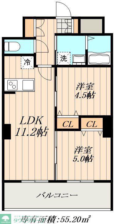 D-MEDICARE名古屋一社(2LDK/3階)の間取り写真