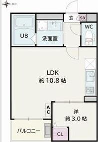 JACK HACHIKENI(1LDK/1階)の間取り写真