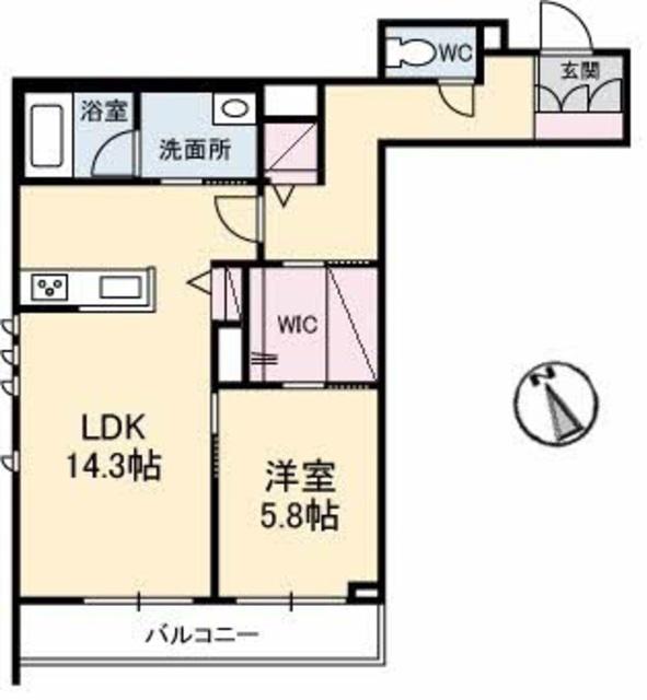 リーストソフィア(1LDK/3階)の間取り写真