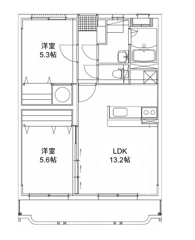 ユーミーなでしこ(2LDK/2階)の間取り写真