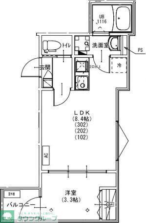 KEIAI RESIDENCE 日進(1LDK/1階)の間取り写真