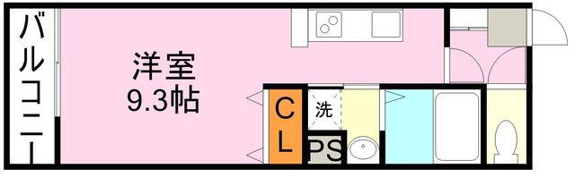 ARX荒田(ワンルーム/3階)の間取り写真