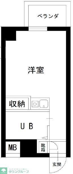 仲町台フェニックスコート(ワンルーム/3階)の間取り写真